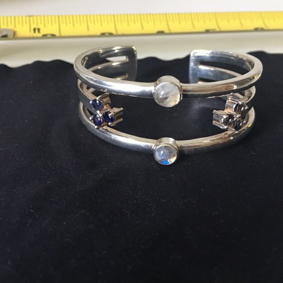 Pamela Love "kinetic cuff"  with iolite and moon stone - Picture 5 of 9